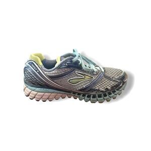 Brooks Ghost 6 Women's Running Shoes Size 6.5 Gray Blue Yellow 120138 1B620